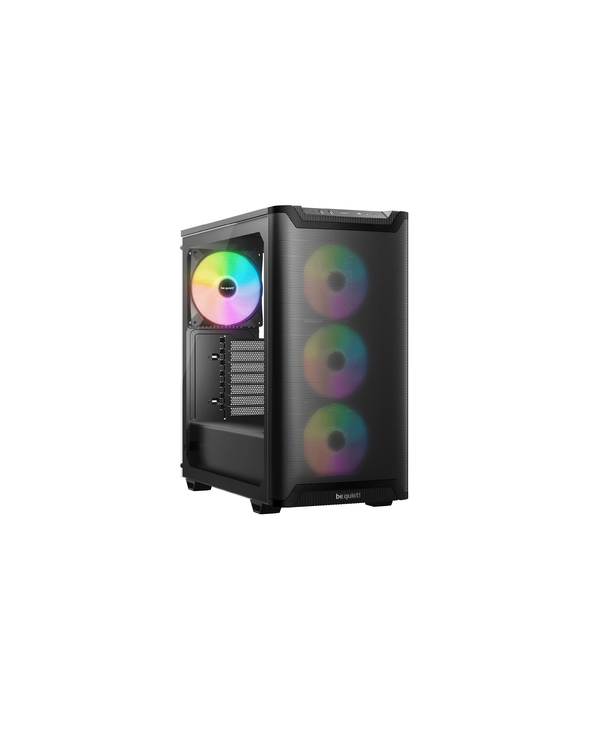 be quiet! Pure Base 501 Noir   Boîtier PC vitré, Mini ATX / Micro ATX / ATX, 4 ventilateurs Light Wings LX PWM, ARGB
