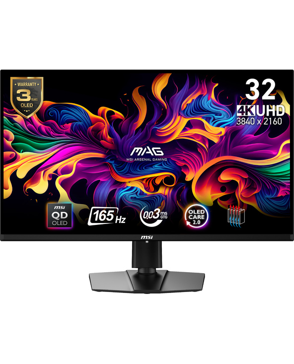 MSI MAG 321UP QD-OLED 31.5 QD-OLED 4K Ultra HD 1 ms Noir
