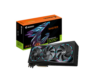 GIGABYTE AORUS GeForce RTX 5070 Ti MASTER 16G Carte Graphique - 16 Go GDDR7, 256 bits, PCI-E 5.0, 2670 MHz Core Clock, 3 x DP 2.