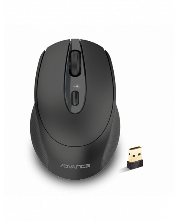 ADVANCE S-390-BK souris Universel Ambidextre RF sans fil Optique 1600 DPI