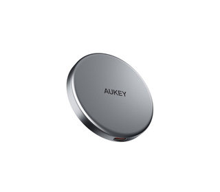 AUKEY MagFusion Aura Magnetic 15W Téléphone portable Argent USB Recharge sans fil Charge rapide Intérieure