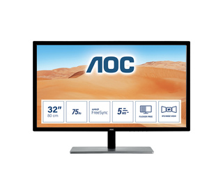 AOC 79 Series Q3279VWF 31.5" LED Quad HD 5 ms Noir, Argent