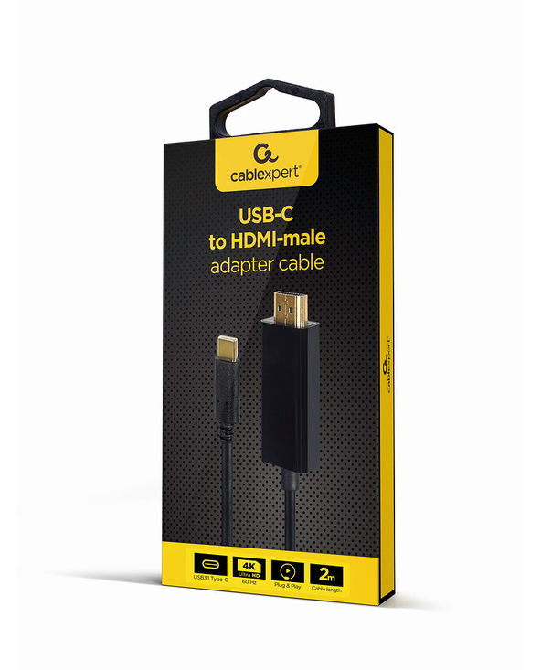 Gembird A-CM-HDMIM-02 câble HDMI 2 m HDMI Type C (Mini) Noir