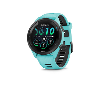 Garmin Forerunner 265 3,3 cm (1.3") AMOLED 46 mm Numérique 416 x 416 pixels Écran tactile Noir, Bleu Wifi GPS (satellite)