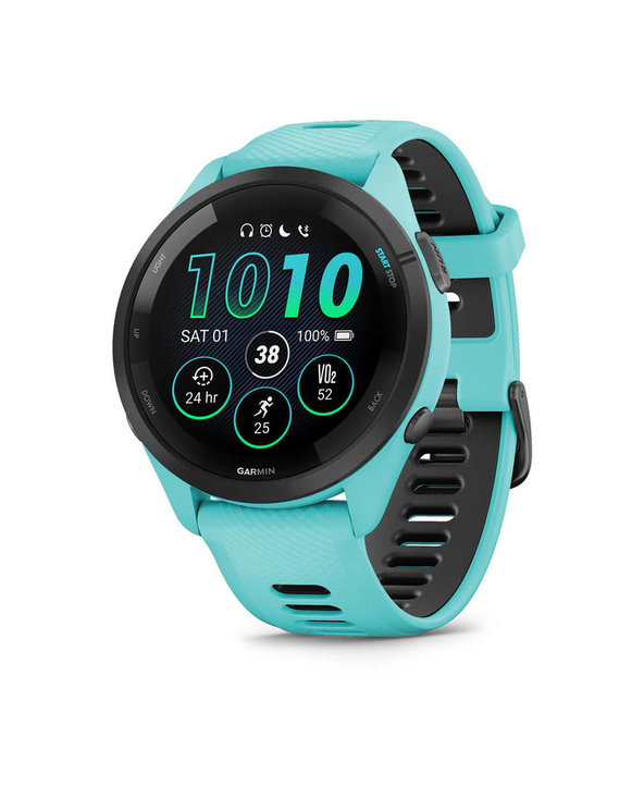 Garmin Forerunner 265 3,3 cm (1.3") AMOLED 46 mm Numérique 416 x 416 pixels Écran tactile Noir, Bleu Wifi GPS (satellite)