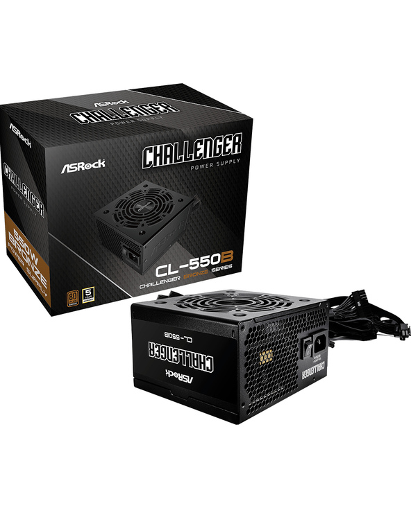Asrock CL-550B Challenger unité d'alimentation d'énergie 550 W 20+4 pin ATX ATX Noir