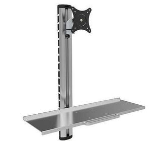 Techly ICA-PLW 01 support d'écran plat pour bureau 68,6 cm (27") Mur Argent