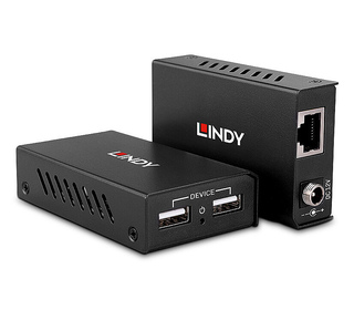Lindy 43408 extension audio/video Émetteur et récepteur AV Noir