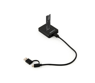 Gembird DD-U3M2 Station d'accueil de disques de stockage USB 3.2 Gen 1 (3.1 Gen 1) Type-C Noir