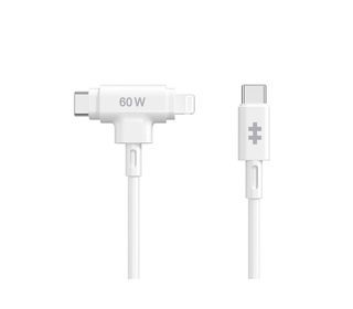 HYPER HyperJuice câble USB USB 2.0 1,5 m USB C USB C/Lightning Blanc