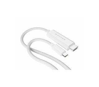HYPER HD6007WHGL câble HDMI 2,5 m USB-C HDMI Type A (Standard) Blanc