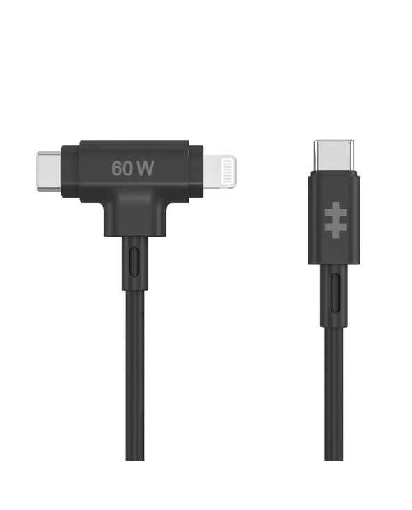 HYPER HyperJuice câble USB USB 2.0 1,5 m USB C USB C/Lightning Noir