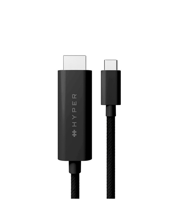 HYPER HD6007BKGL câble HDMI 2,5 m USB-C HDMI Type A (Standard) Noir
