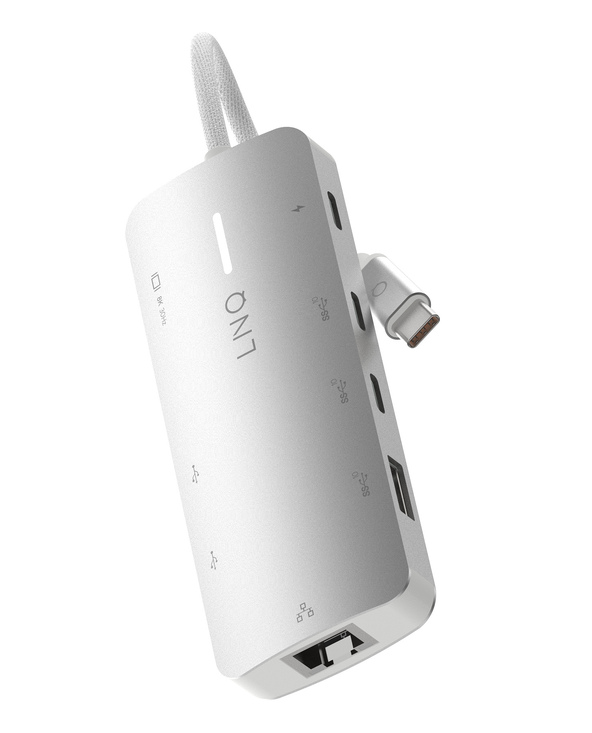 LINQ byELEMENTS 8in1 Pro USB-C 10Gbps Multiport Hub with 4K HDMI, Ethernet and Card Reader