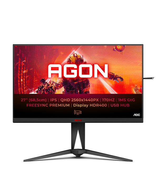 AOC AG275QX/EU 27" Quad HD 1 ms Noir, Rouge