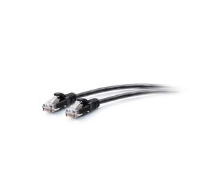 C2G Câble de raccordement Ethernet fin Cat6a non blindé (UTP) avec protection anti-accrochage de 3,1 m - Noir
