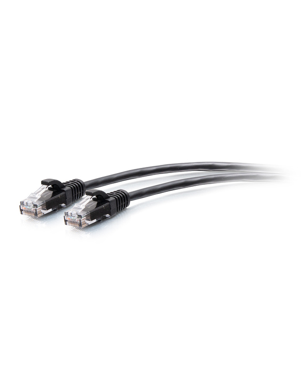 C2G Câble de raccordement Ethernet fin Cat6a non blindé (UTP) avec protection anti-accrochage de 3,1 m - Noir