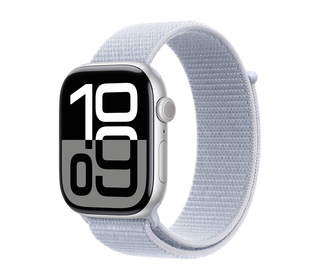 Apple Watch Series 10 OLED 46 mm Numérique 416 x 496 pixels Écran tactile 4G Argent Wifi GPS (satellite)