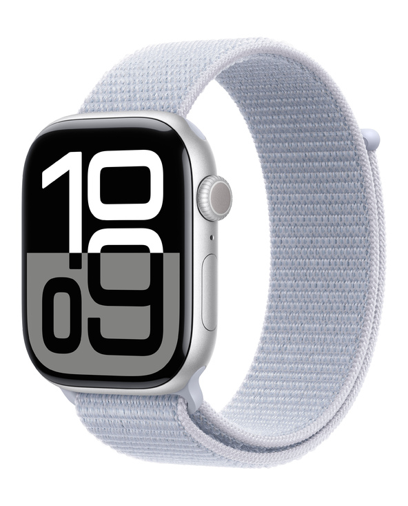 Apple Watch Series 10 OLED 46 mm Numérique 416 x 496 pixels Écran tactile 4G Argent Wifi GPS (satellite)