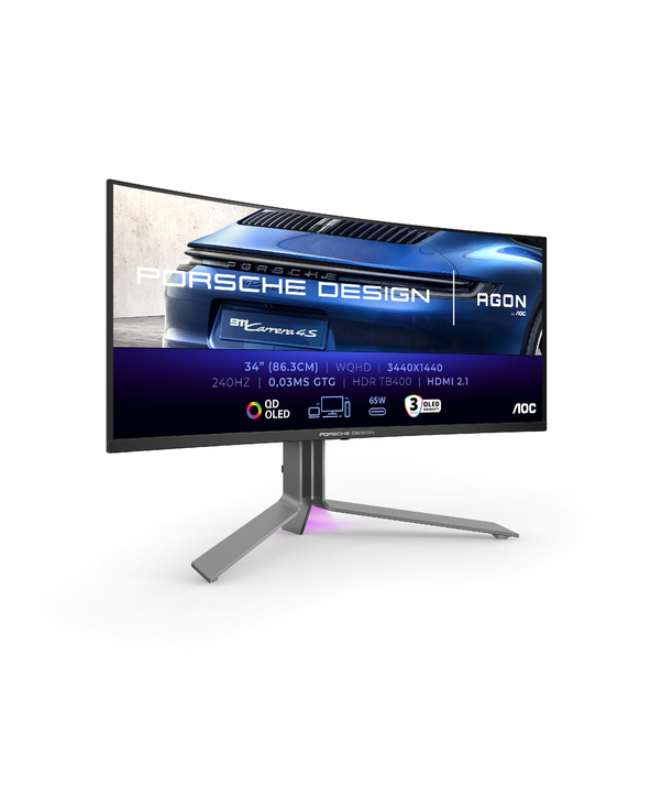 AOC Porsche PD34 34 QD-OLED Wide Quad HD 0,03 ms Noir