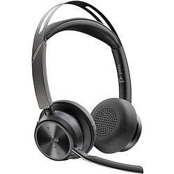 POLY Micro-casque Voyager Focus 2 USB-C-C certifié Microsoft Teams + adaptateur USB-C/A