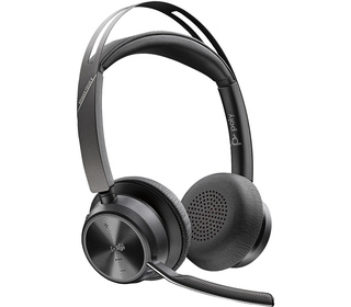 POLY Micro-casque Voyager Focus 2 USB-C-C certifié Microsoft Teams + adaptateur USB-C/A