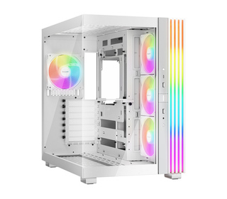 be quiet! Light Base 600 LX Blanc | Boîtier PC ARGB vitré, Mini ITX / Micro ATX / ATX, 4 ventilateurs Light Wings 120 mm PWM