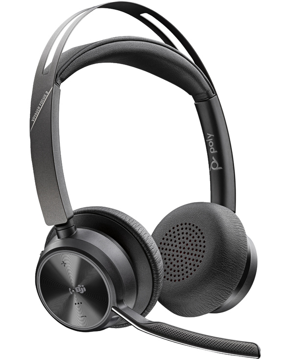 POLY Micro-casque Voyager Focus 2 USB-C-C certifié Microsoft Teams + adaptateur USB-C/A +base de chargement