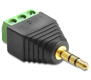 DeLOCK 65419 changeur de genre de câble 3.5mm 3p Noir, Vert, Argent