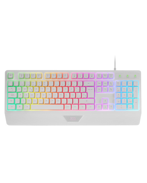 Mars Gaming MK124 clavier Jouer USB Français Blanc