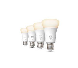 Philips Hue White A60 - Ampoule connectée E27 - 800 (pack de 4)