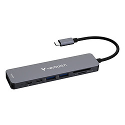Verbatim 32158 hub & concentrateur USB 3.2 Gen 1 (3.1 Gen 1) Type-C 5000 Mbit/s Gris
