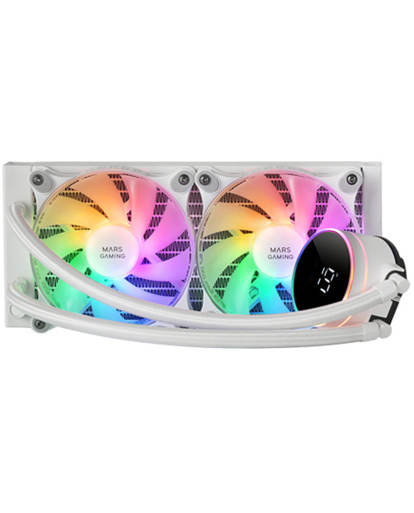 Mars Gaming ML-LCD240 Processeur Kit de refroidissement du liquide 12 cm Blanc 1 pièce(s)