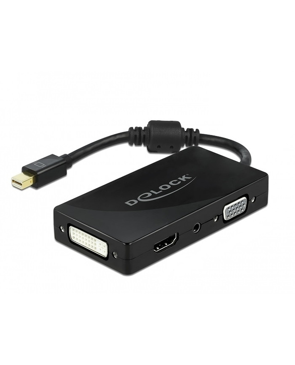 DeLOCK Adaptateur Mini DisplayPort 1.2 à VGA / HDMI / DVI / Audio femelle 4K passif, noir
