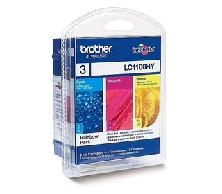 Brother LC-1100HYRBWBP cartouche d'encre 3 pièce(s) Original Cyan, Magenta, Jaune