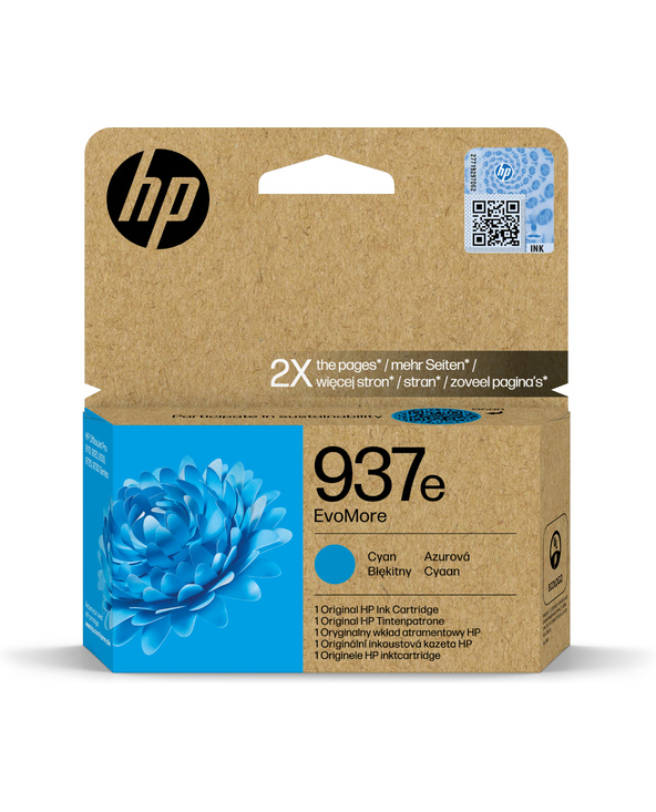 HP 937e Cartouche d’encre authentique Cyan EvoMore