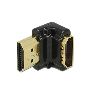 DeLOCK HDMI-A/HDMI-A male, F/M, 90° Noir