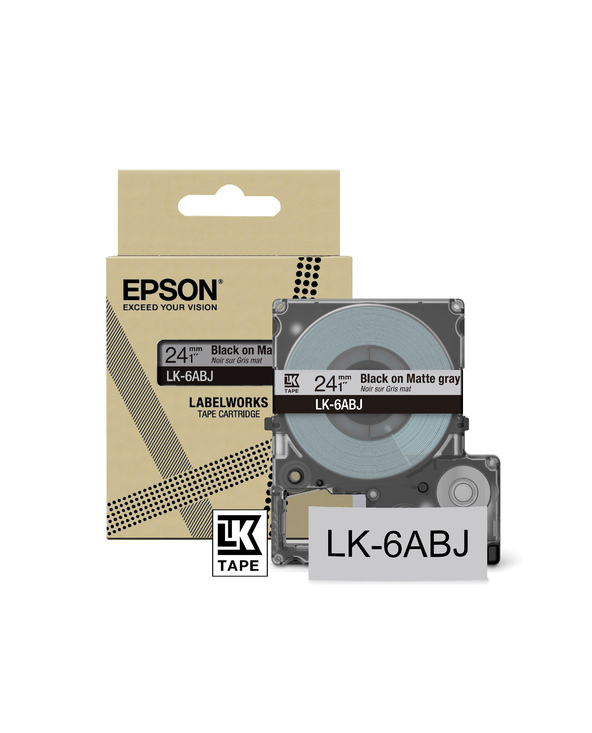 Epson C53S672088 ruban d'étiquette Noir sur gris LK