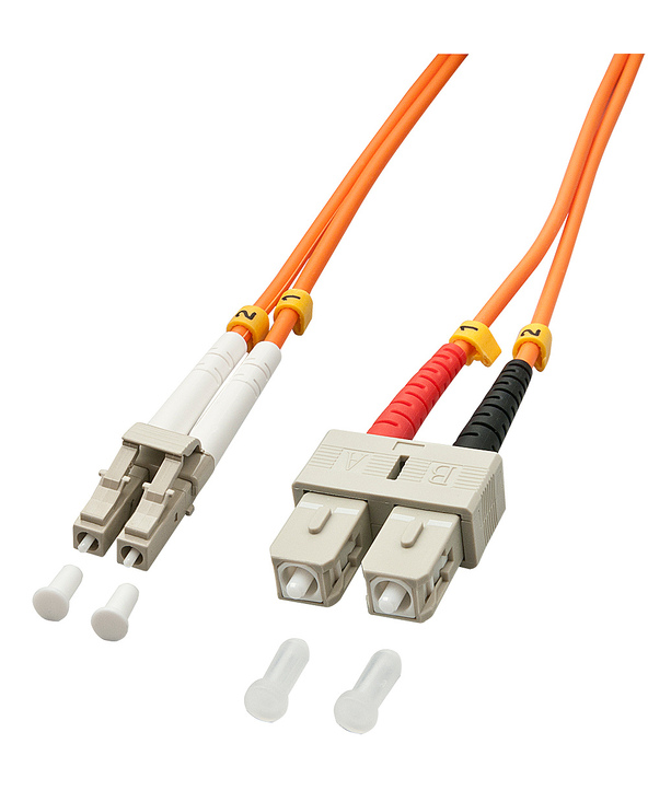 Lindy 1.0m OM2 LC - SC Duplex câble InfiniBand et à fibres optiques 1 m Orange