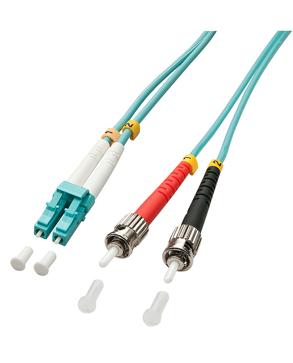 Lindy 15m OM3 LC - ST Duplex câble InfiniBand et à fibres optiques Turquoise