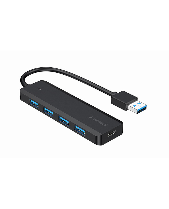 Gembird UHB-U3P4P-02 hub & concentrateur USB 3.2 Gen 1 (3.1 Gen 1) Type-A 5000 Mbit/s Noir