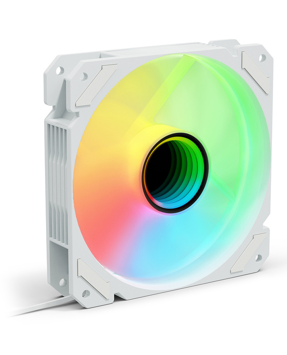 Sharkoon SHARK Mirror PWM RGB Boitier PC Ventilateur 12 cm Blanc 1 pièce(s)
