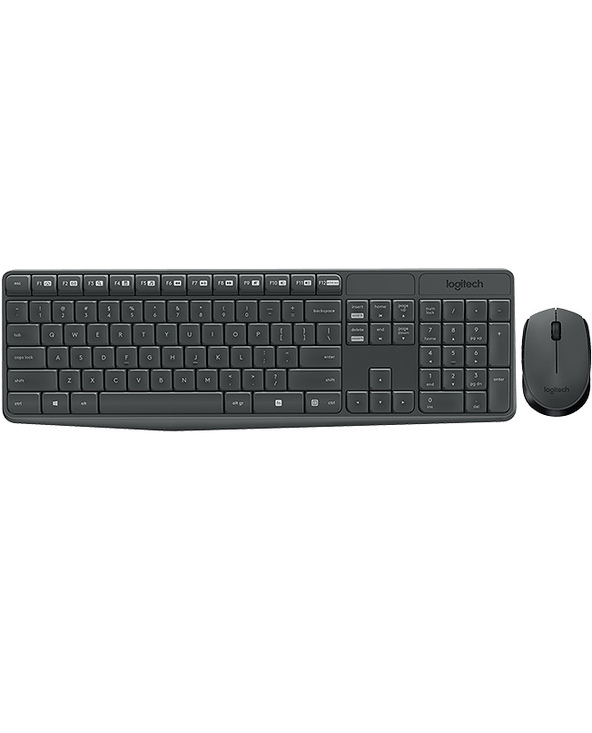 Logitech MK235 clavier Souris incluse Universel RF sans fil Portuguais Gris
