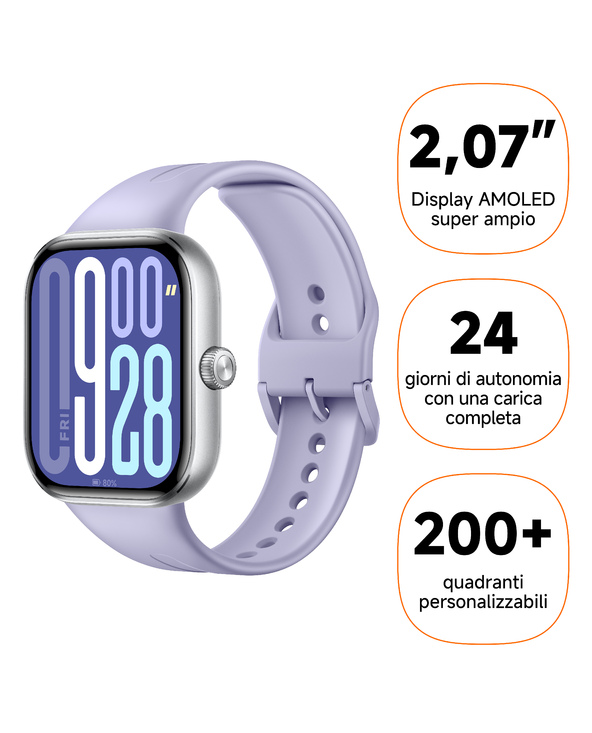 Xiaomi Watch 5 5,26 cm (2.07") AMOLED Numérique 432 x 514 pixels Écran tactile Violet