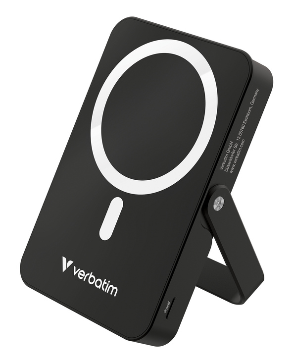Verbatim Charge 'n' Go Magnetic Wireless Lithium Polymère (LiPo) 10000 mAh Recharge sans fil Noir