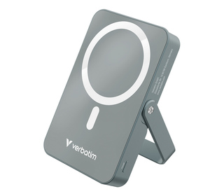 Verbatim Charge 'n' Go Magnetic Wireless Lithium Polymère (LiPo) 10000 mAh Recharge sans fil Gris