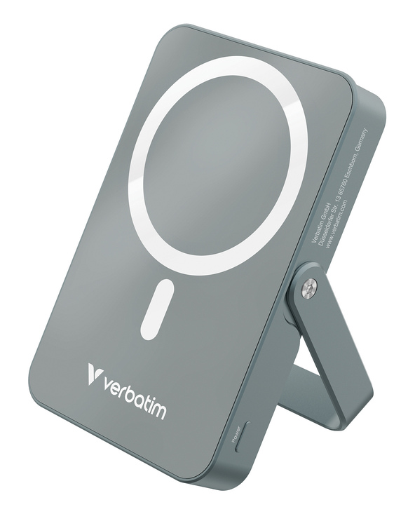 Verbatim Charge 'n' Go Magnetic Wireless Lithium Polymère (LiPo) 10000 mAh Recharge sans fil Gris