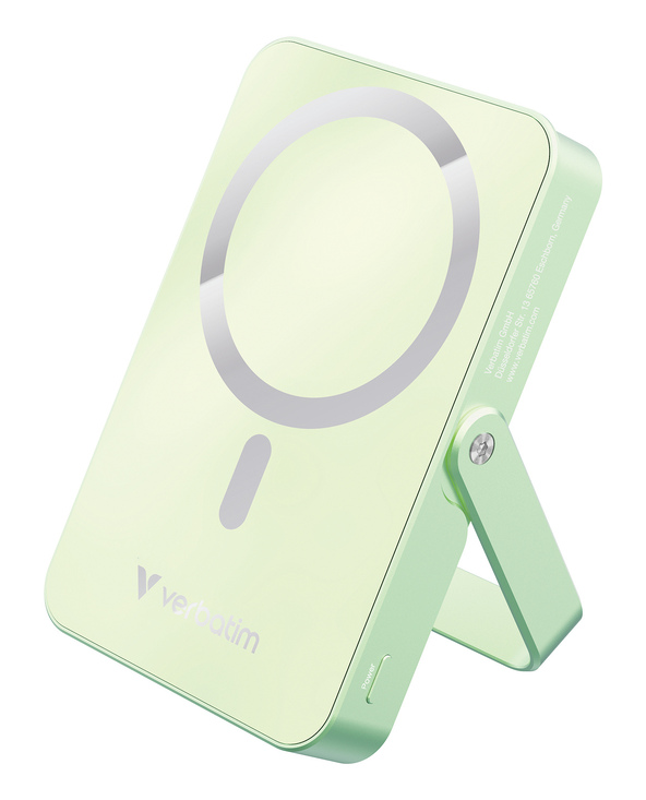 Verbatim Charge 'n' Go Magnetic Wireless Lithium Polymère (LiPo) 10000 mAh Recharge sans fil Vert