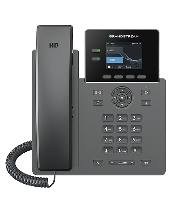 Grandstream Networks GRP2610 téléphone fixe Noir 2 lignes TFT