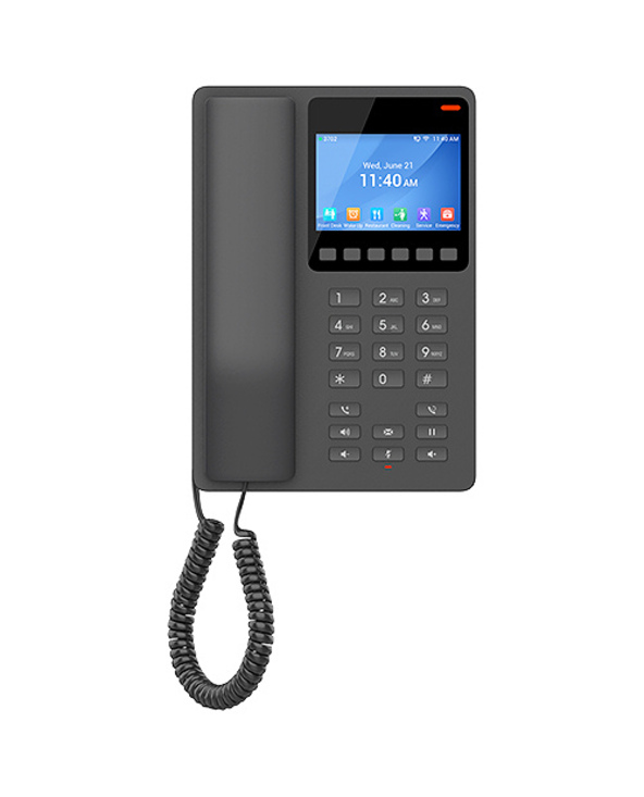 Grandstream Networks GHP631W téléphone fixe Noir 2 lignes LCD Wifi